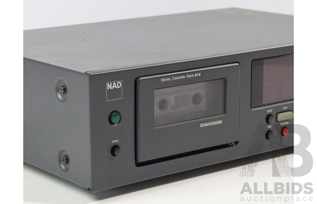 Nad Electronics Stereo Cassette Deck Model 614