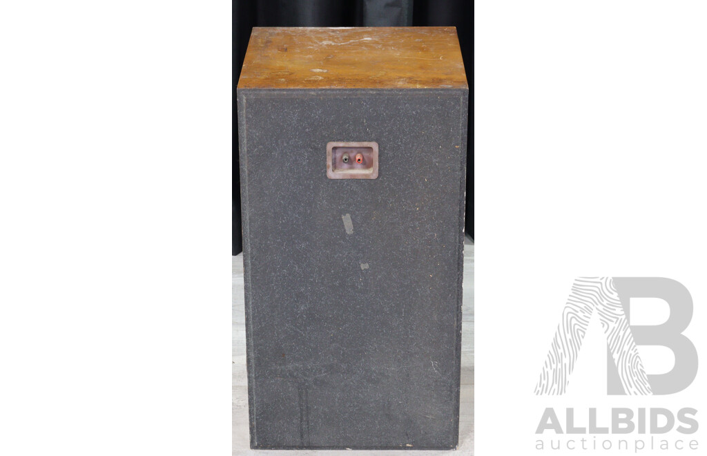 Pair Retro Heavy Duty Custom Acoustic Speakers in Wood Casing