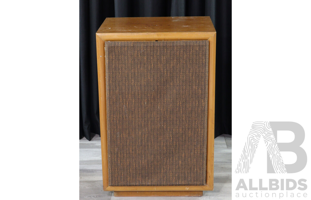 Pair Retro Custom Base Bin Speakers in Wooden Casing