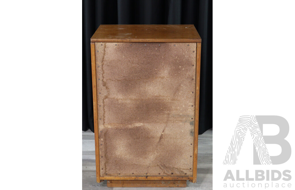 Pair Retro Custom Base Bin Speakers in Wooden Casing