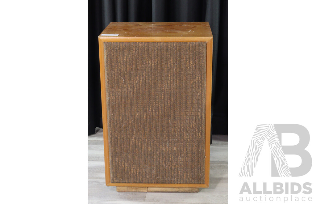 Pair Retro Custom Base Bin Speakers in Wooden Casing