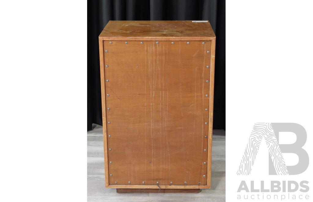 Pair Retro Custom Base Bin Speakers in Wooden Casing