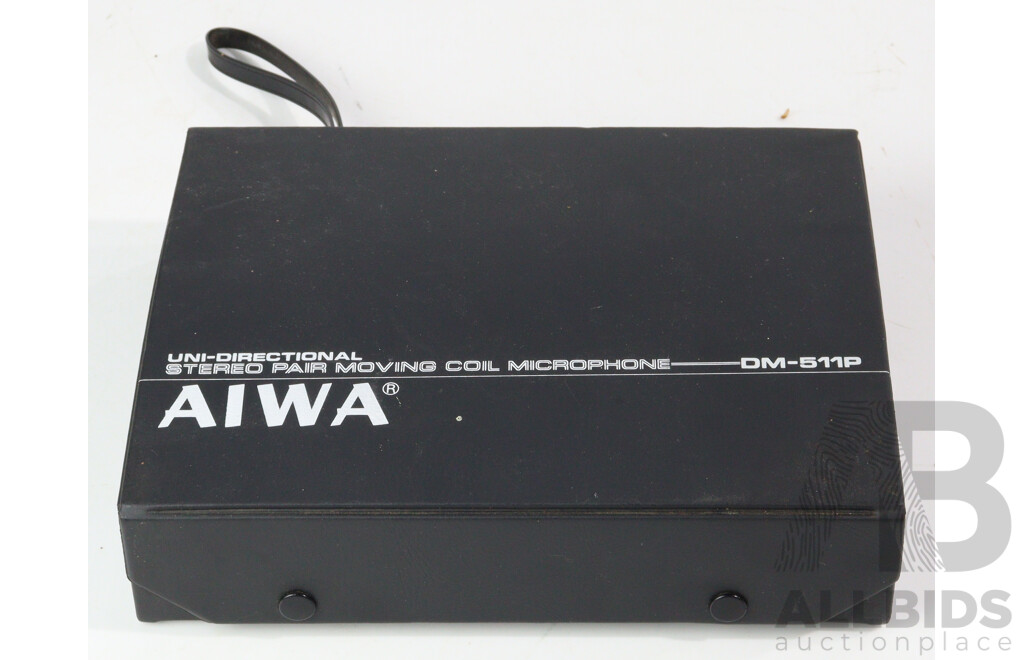 Onkyo Cone, Bose Cone, Project Phono Box II, Aiwa Unidirectional Coil Microphone DM 511P in Case and Paradigm SM60R Speaker