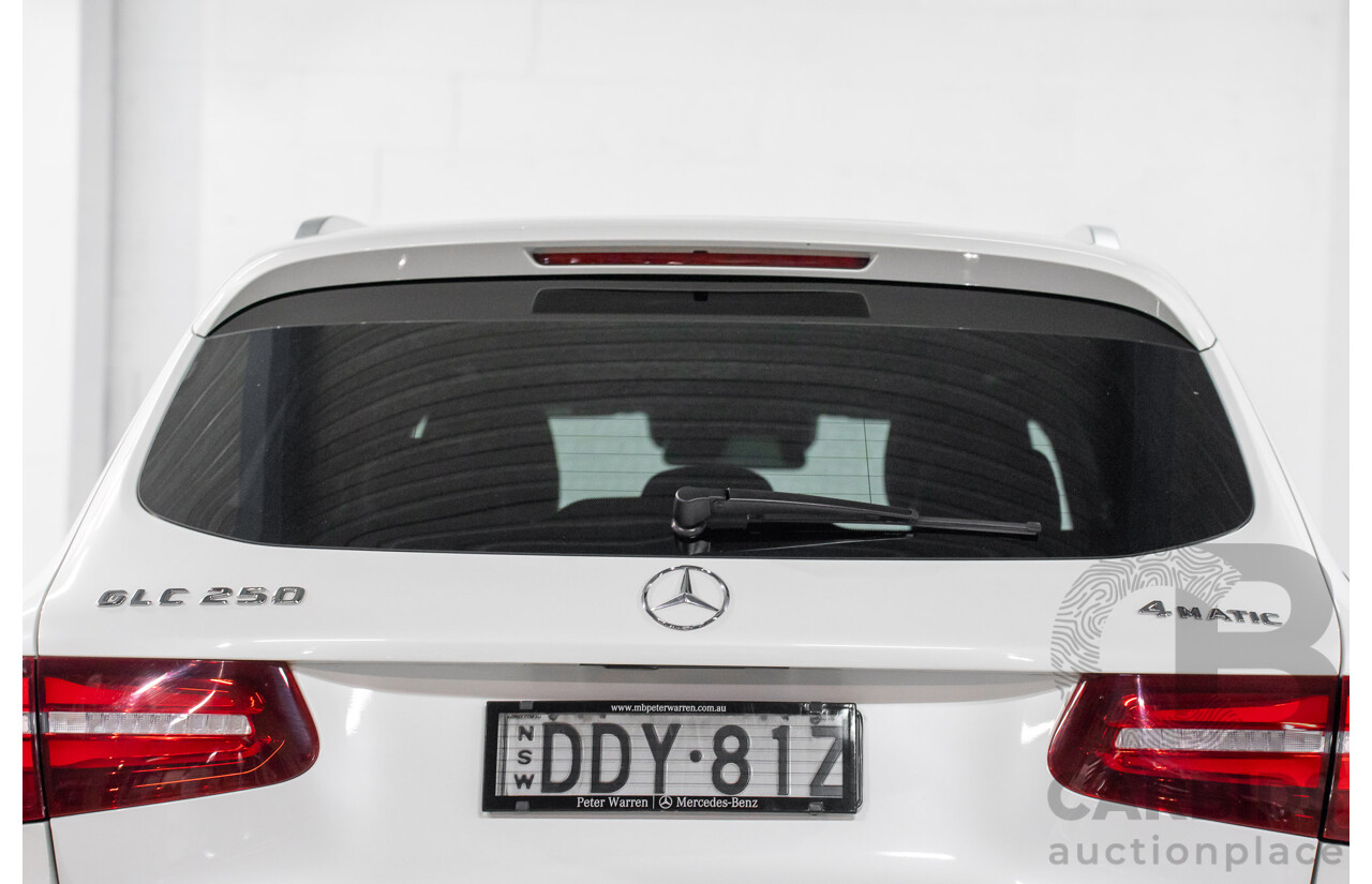 04/2016 Mercedes-Benz GLC250 (AWD) 253 4d Wagon Diamond White Metallic Turbo 2.0L