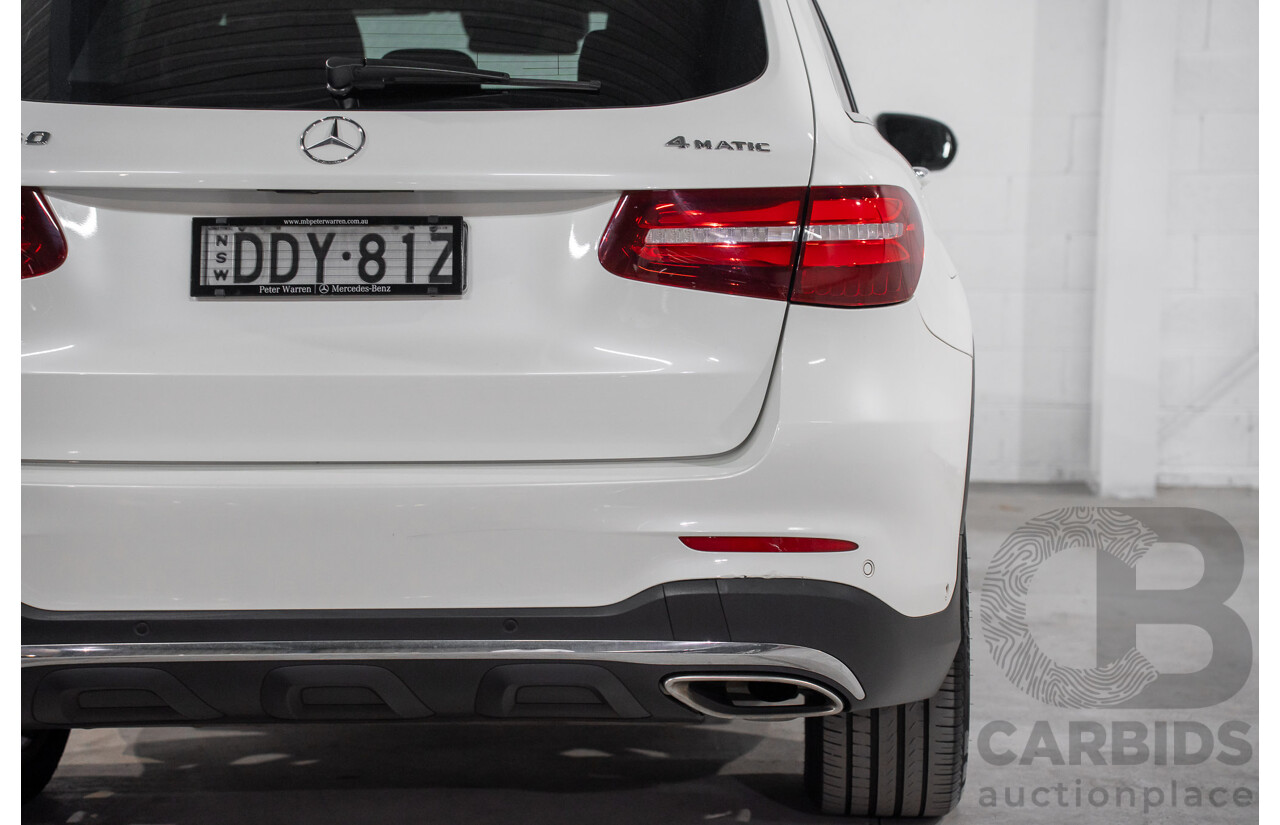 04/2016 Mercedes-Benz GLC250 (AWD) 253 4d Wagon Diamond White Metallic Turbo 2.0L