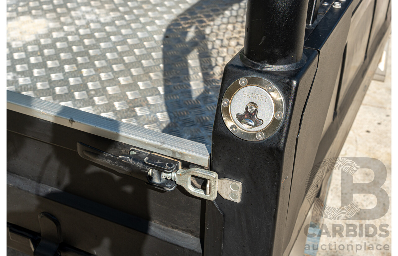 05/2021 Bronco Built Alloy Tray with Lockable Undertray Built in Slide Drawer and Undermounted Toolboxes to Suit 2014 PX Ranger Dual Cab