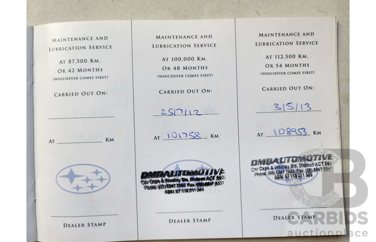 7/2002 Subaru Impreza RV (awd) MY02 5d Hatchback Blue 2.0L