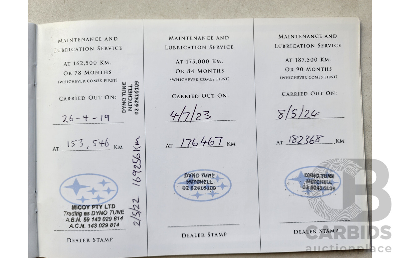 7/2002 Subaru Impreza RV (awd) MY02 5d Hatchback Blue 2.0L