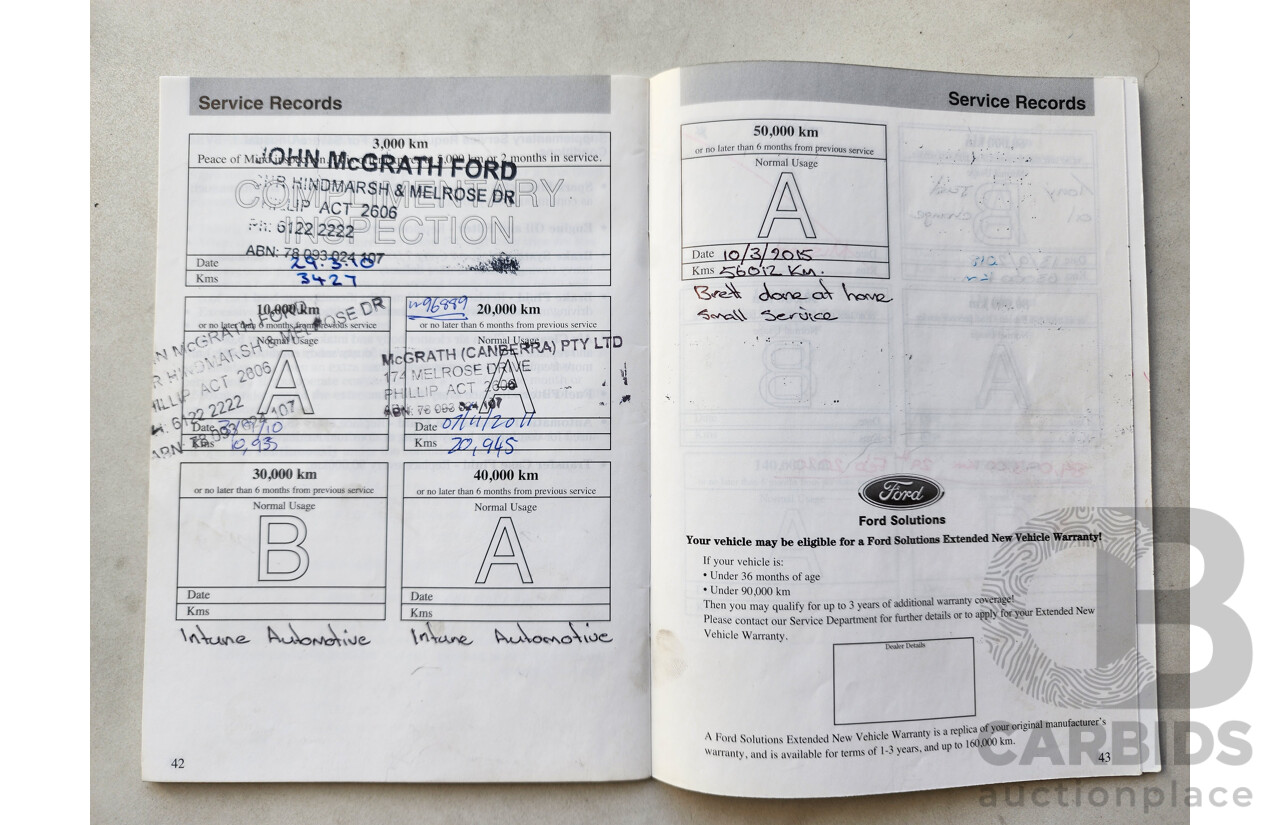 1/2010 Ford Escape  ZD 4d Wagon Blue 2.3L