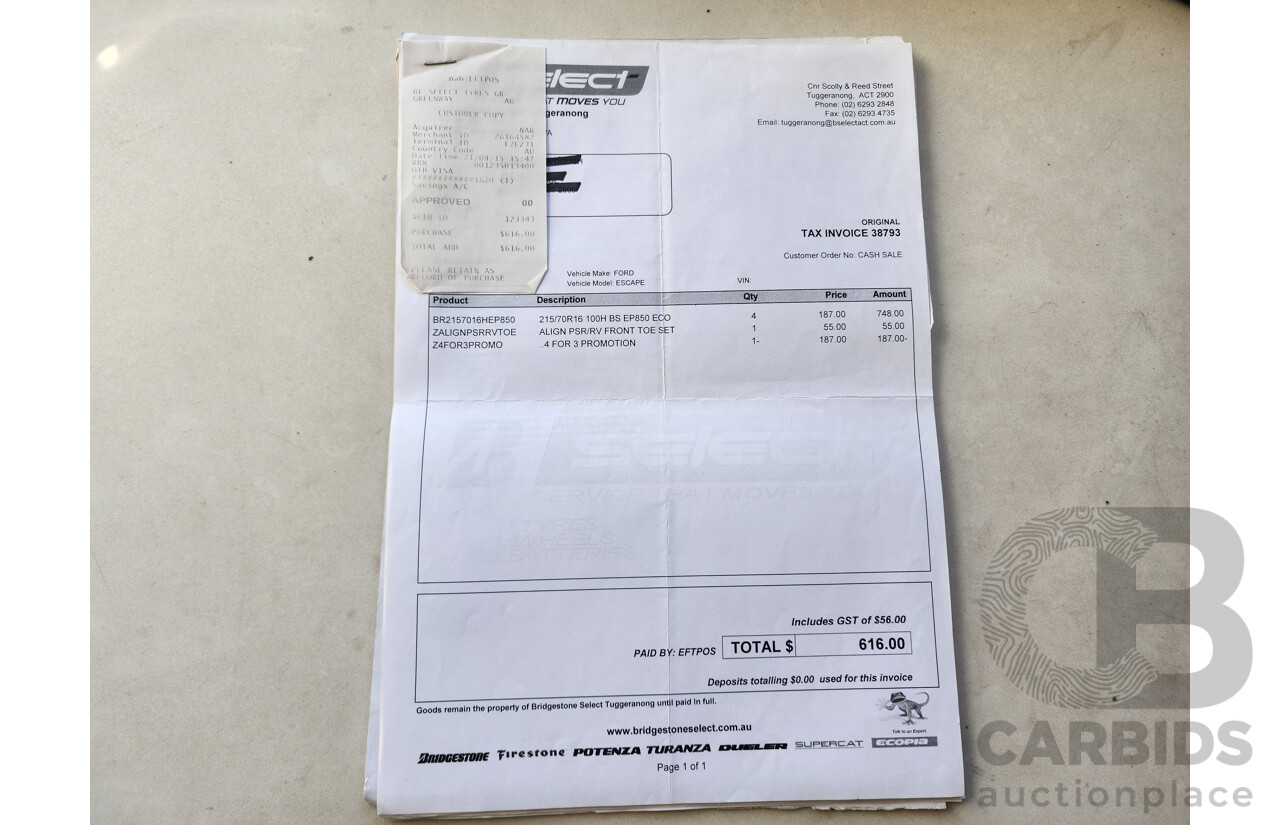 1/2010 Ford Escape  ZD 4d Wagon Blue 2.3L