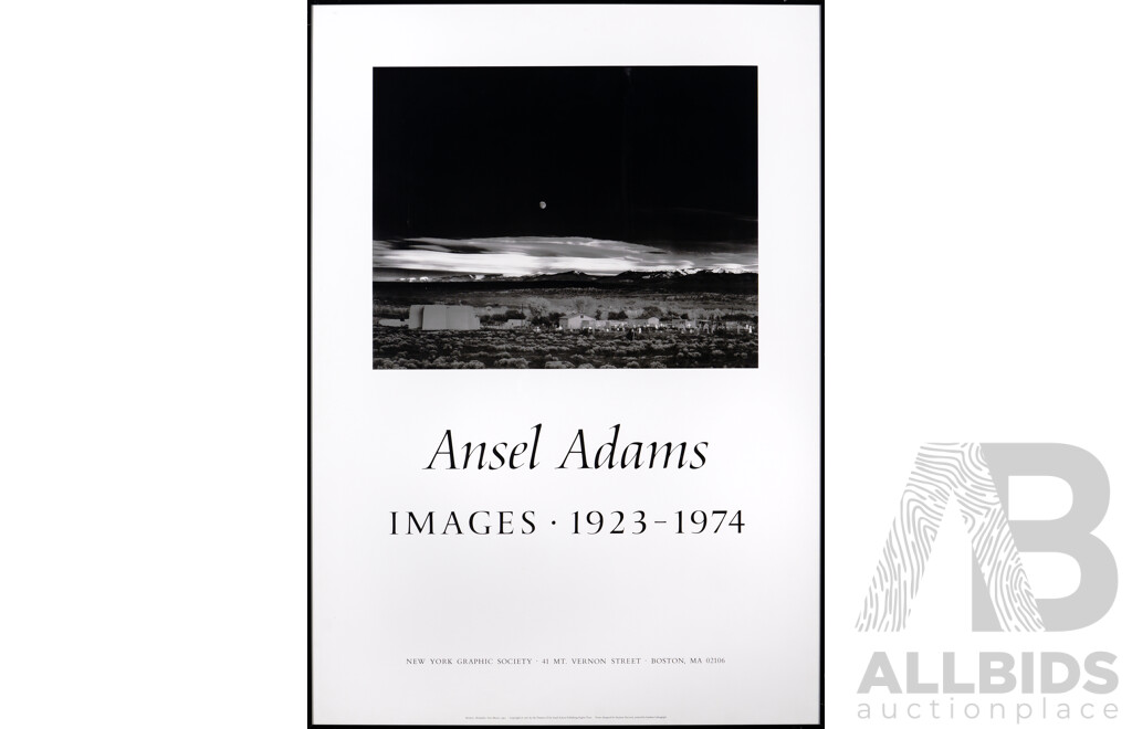 Ansel Adams, (20th Century, American, 1902-1984), Moonrise, Hernandez, New Mexico, 1941, Quality Poster of Original Photograph, 92 x 65 cm (frame)