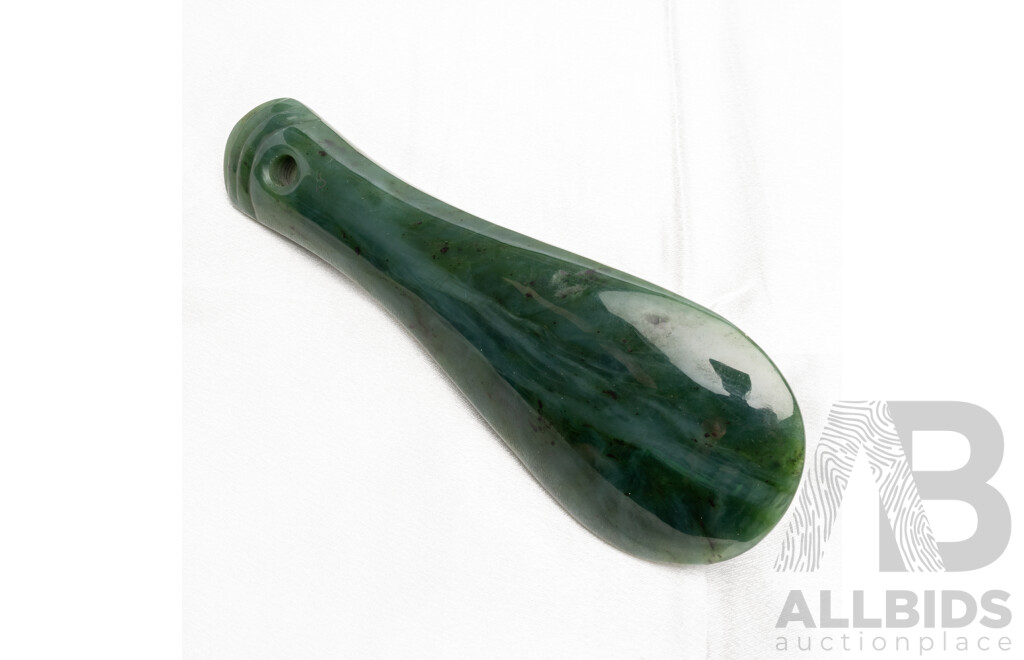 Large Piece of Carved New Zealand Greenstone -162.85gms