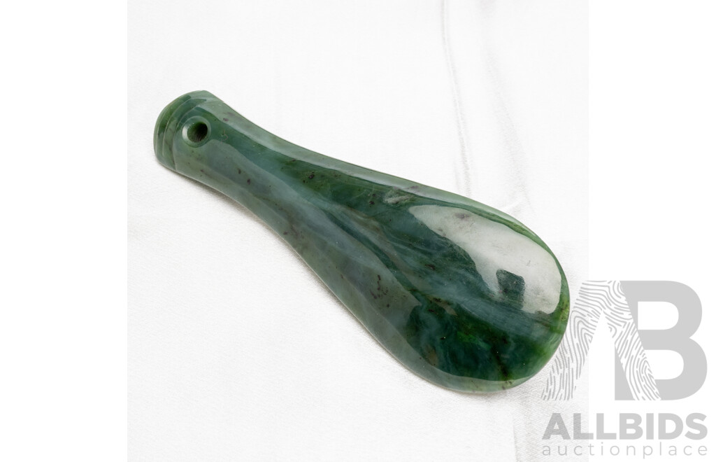 Large Piece of Carved New Zealand Greenstone -162.85gms