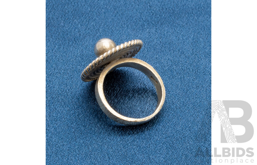 Marked 245 Palladium Ring, Size L.5. Weight - 7.31gms