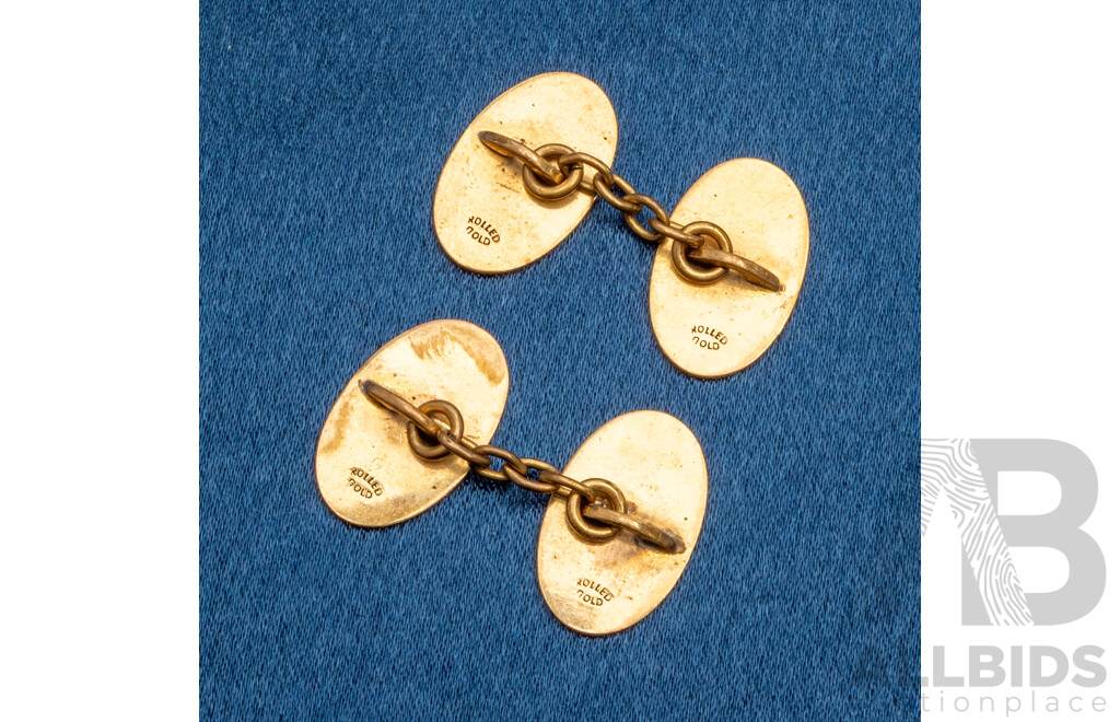 Pair of 9ct Yellow Gold Cufflinks - 6.25gms