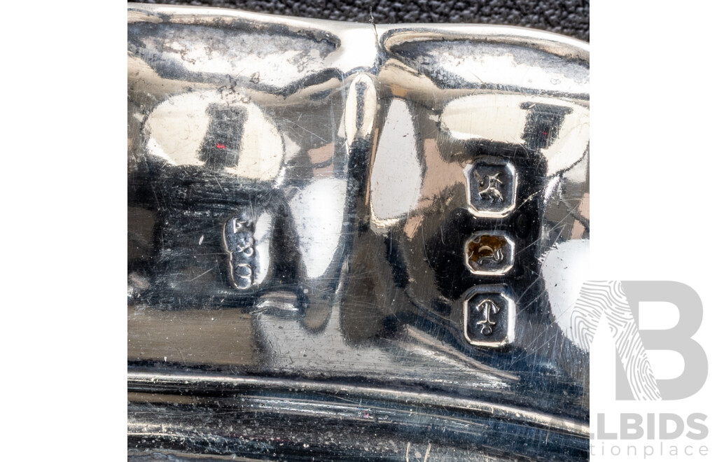 Antique Sterling Silver Trinket Tray with Cherubs, Deakin & Francis Birmingham 1898, 89.0 Grams