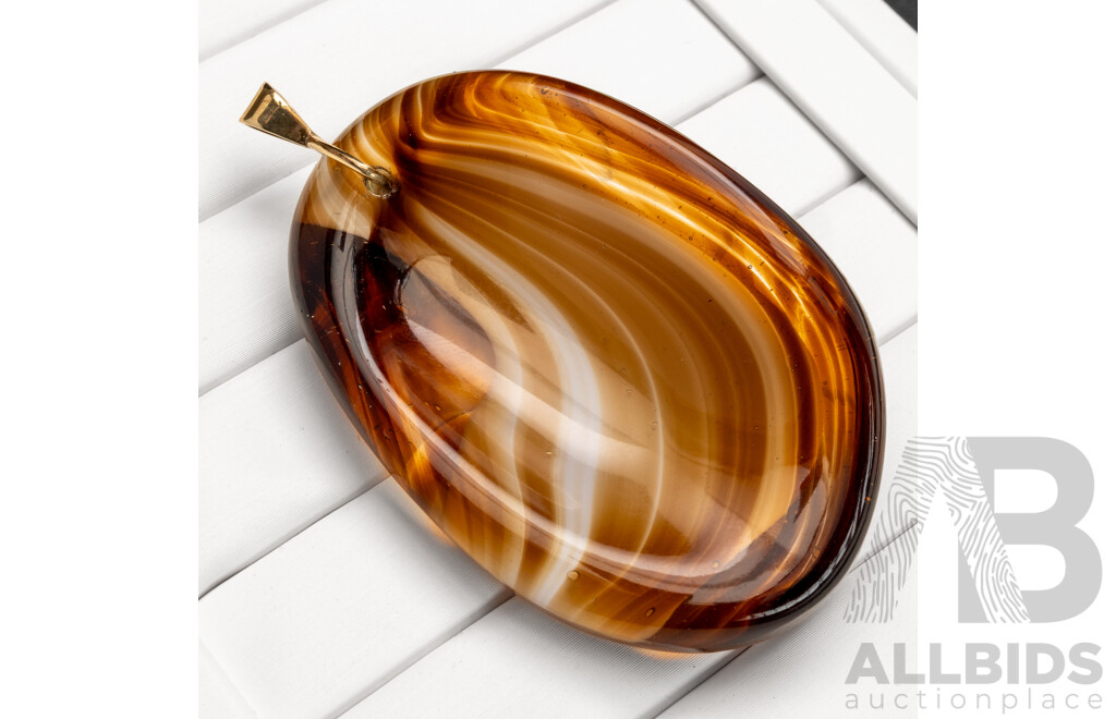 9ct Murano Glass Pendant, 60mm, 9ct Bale Only