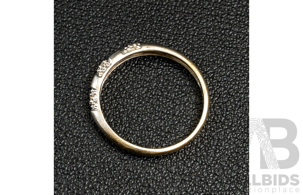 9ct White Gold Diamond Set Ring, TDW 0.03ct, Size L, 1.06 Grams