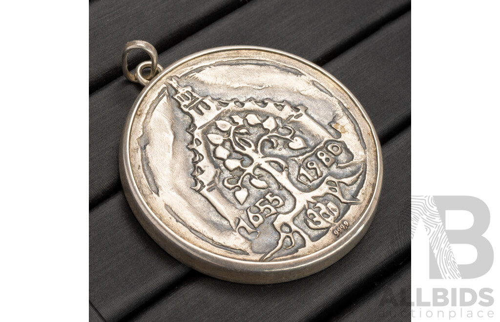 999.9 Silver Commemorative Coin Medallion 'Kinderfest' Germany, 35mm, 26.75 Grams