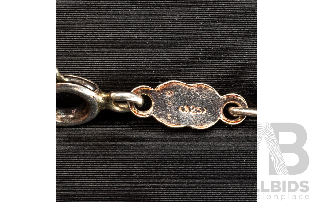 Sterling Silver Ignot Necklace & Sterling Silver Whale Tail Necklace, 25.17 Grams