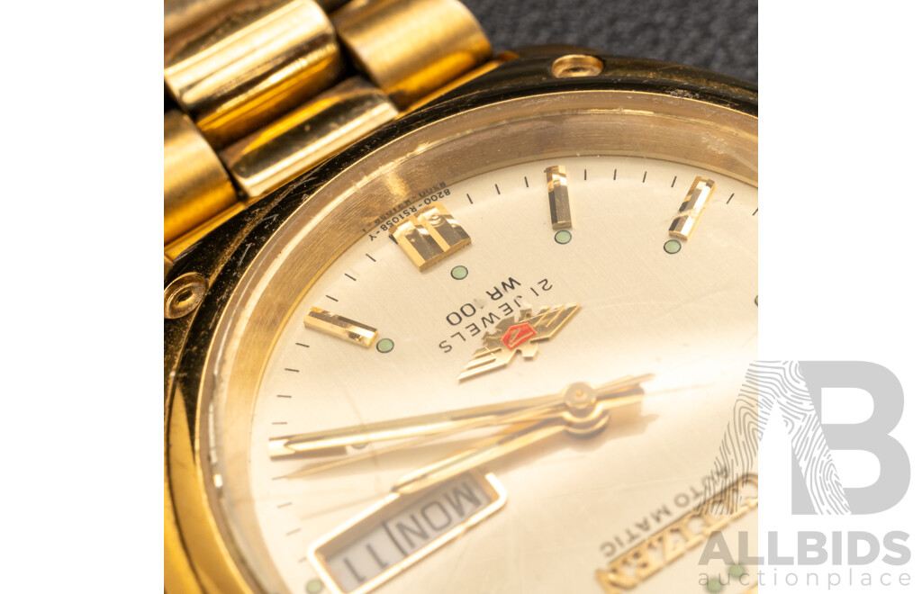 Citizen 7 Automatic 21 Jewels Gold Tone Mens Watch, 8200-R10583RC, Vintage