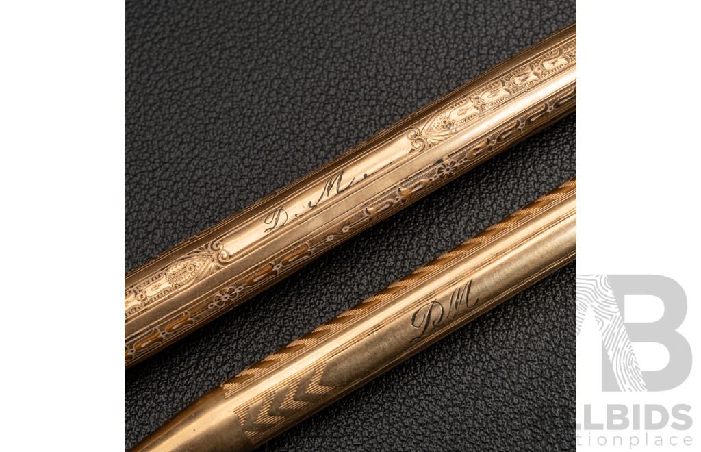 Vintage Eversharp Gold Filled Lead Holder & Vintage Gold Filled Fountain Pen