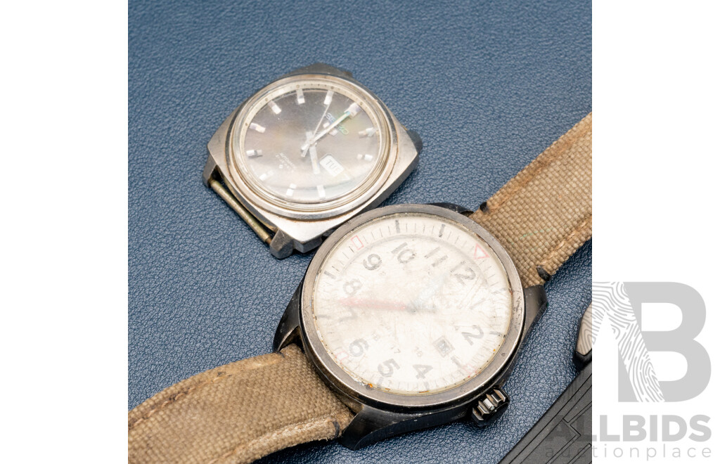 Collection of Vintage Mens Watches Including Citizen Eco-drive & Seiko 5