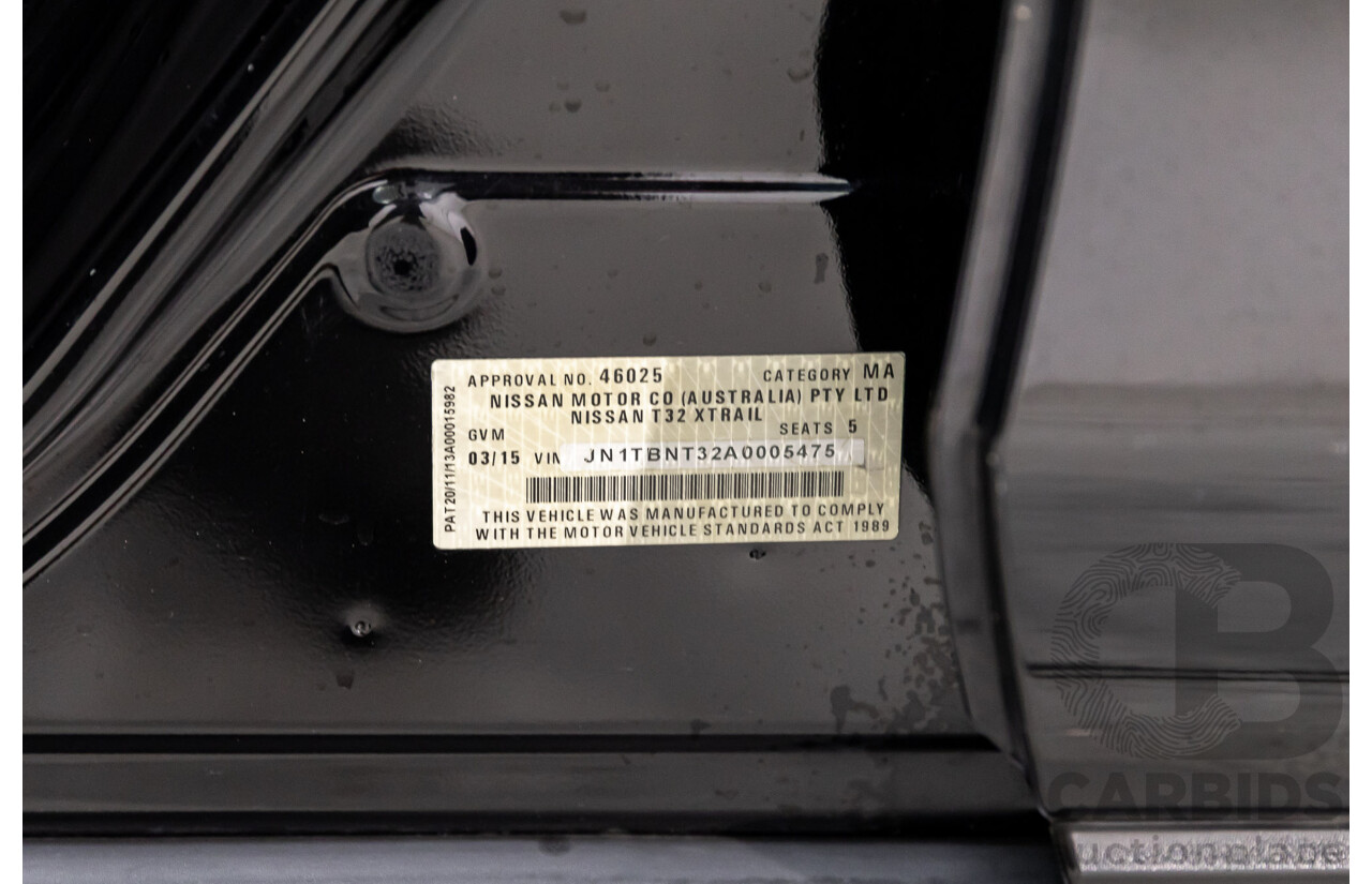 3/2015 Nissan X-Trail ST (4x4) T32 4d Wagon Diamond Black 2.5L