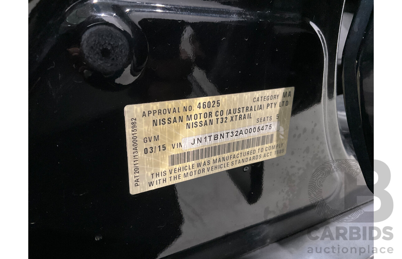 3/2015 Nissan X-Trail ST (4x4) T32 4d Wagon Diamond Black 2.5L