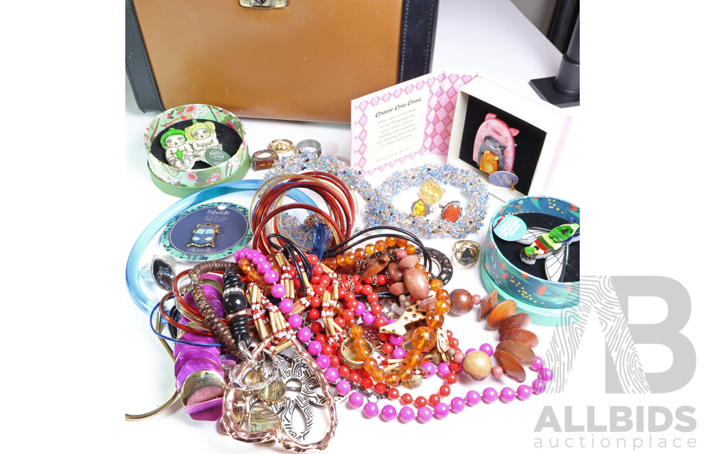 Assorted Costume Jewellery and Carry Case