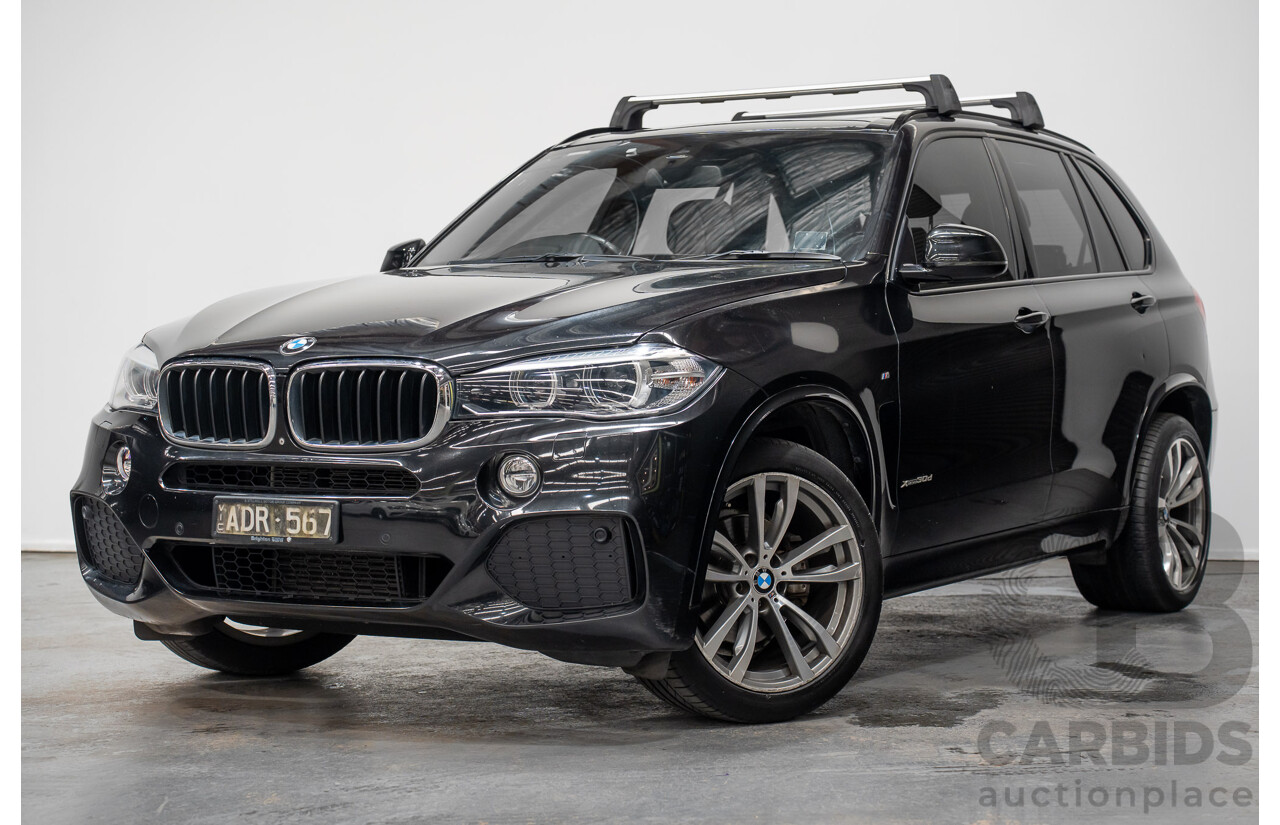 2/2015 BMW X5 Xdrive 30d M-sport F15 MY15 4d Wagon Black 3.0L - 7 Seats