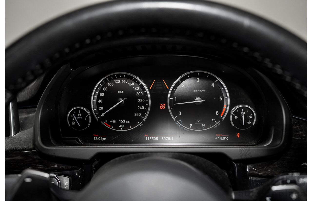 2/2015 BMW X5 Xdrive 30d M-sport F15 MY15 4d Wagon Black 3.0L - 7 Seats