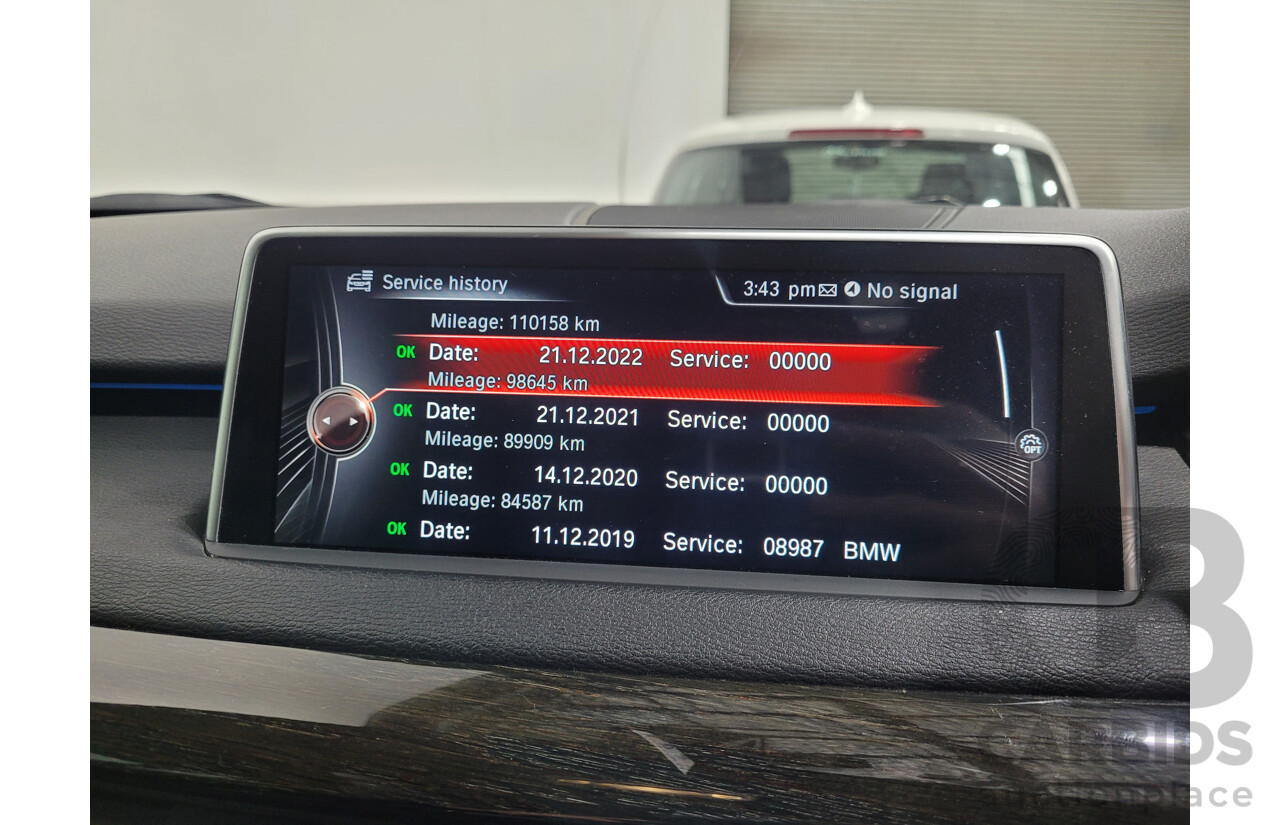 2/2015 BMW X5 Xdrive 30d M-sport F15 MY15 4d Wagon Black 3.0L - 7 Seats