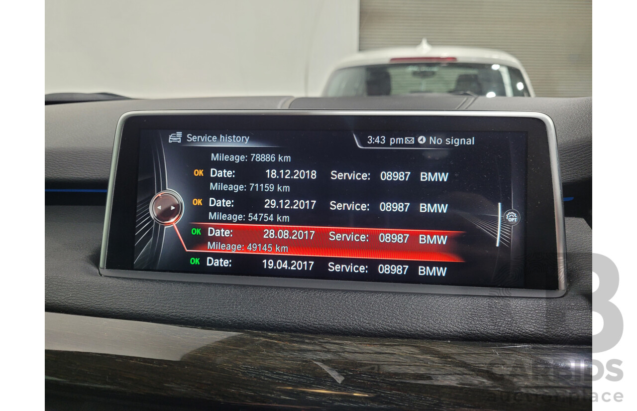 2/2015 BMW X5 Xdrive 30d M-sport F15 MY15 4d Wagon Black 3.0L - 7 Seats