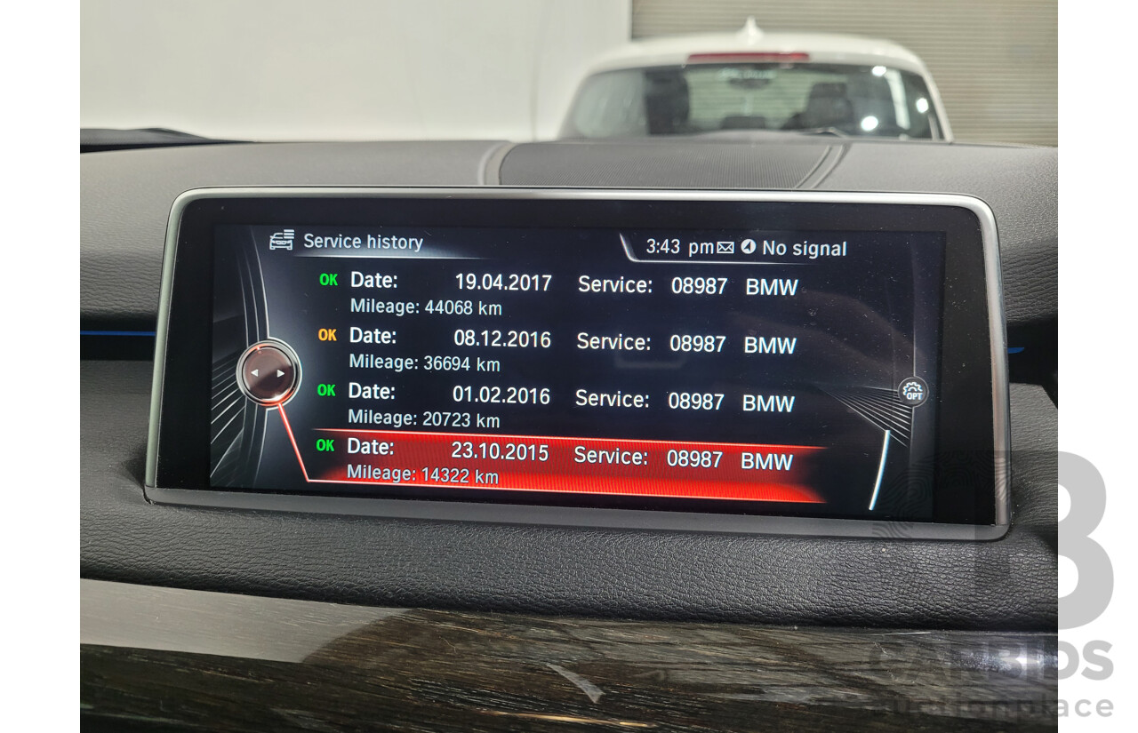 2/2015 BMW X5 Xdrive 30d M-sport F15 MY15 4d Wagon Black 3.0L - 7 Seats