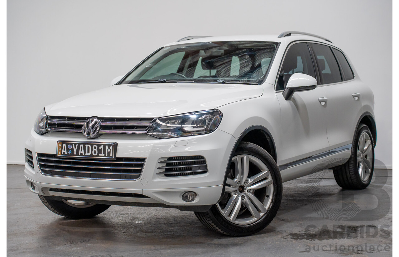 9/2014 Volkswagen Touareg V6 TDI (AWD) 7P MY14 4d Wagon White Turbo Diesel 3.0L