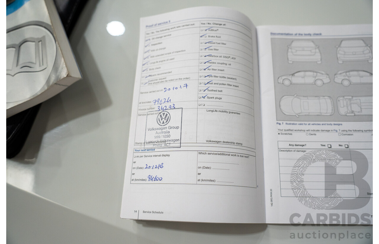 9/2014 Volkswagen Touareg V6 TDI (AWD) 7P MY14 4d Wagon White Turbo Diesel 3.0L