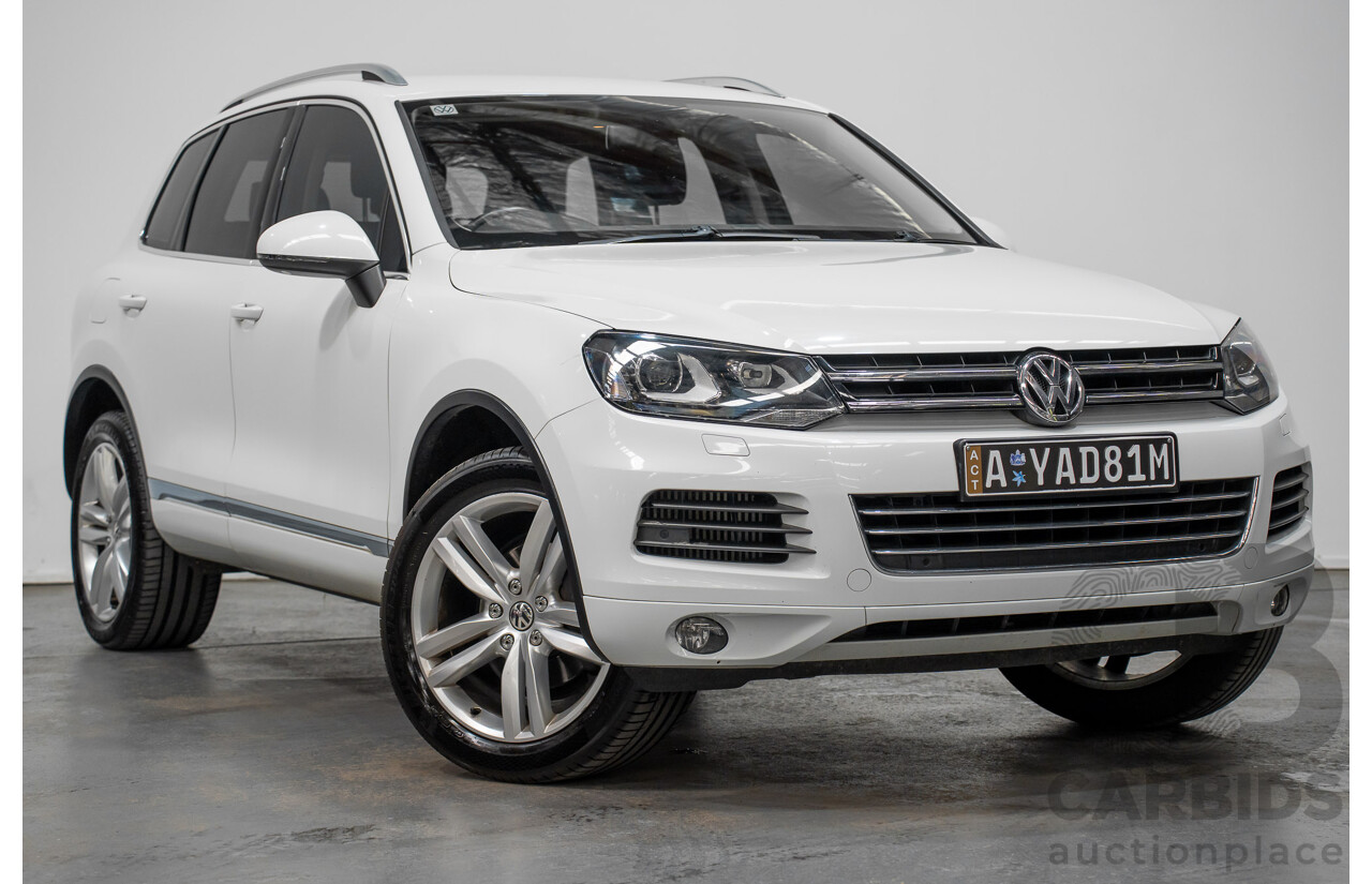 9/2014 Volkswagen Touareg V6 TDI (AWD) 7P MY14 4d Wagon White Turbo Diesel 3.0L