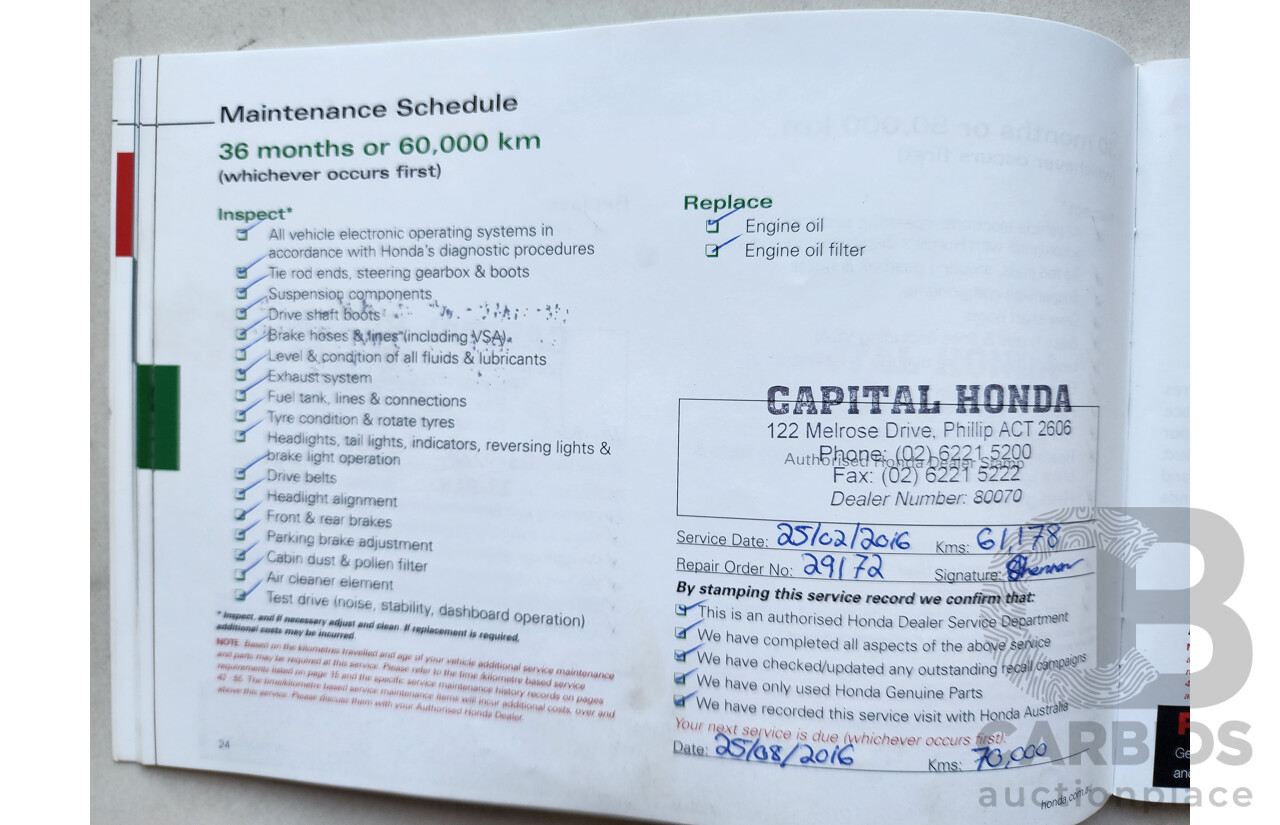 5/2013 Honda CRV VTi (4x2) 30 4d Wagon White 2.0L