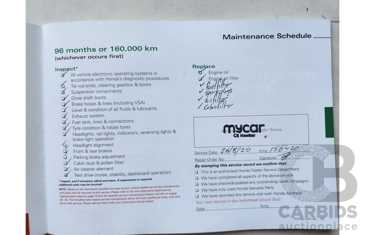 5/2013 Honda CRV VTi (4x2) 30 4d Wagon White 2.0L