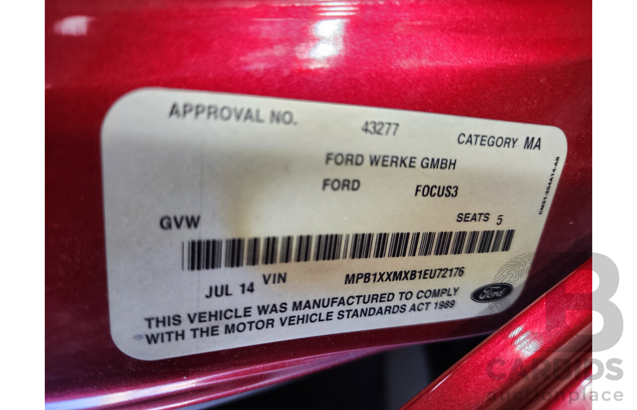 7/2014 Ford Focus Sport LW MK2 MY14 5d Hatchback Red 2.0L