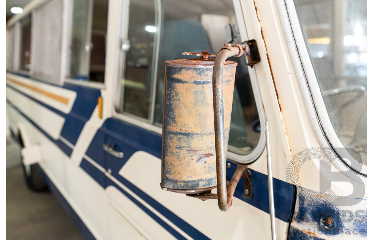 10/1980 Mazda Parkway 26 Diesel Light Bus TA3H4F 2d Bus White / Blue - Holden Red Motor Converted