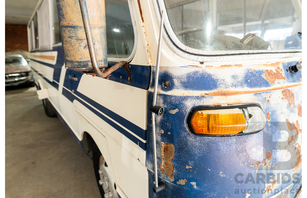 10/1980 Mazda Parkway 26 Diesel Light Bus TA3H4F 2d Bus White / Blue - Holden Red Motor Converted