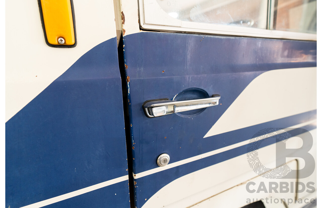 10/1980 Mazda Parkway 26 Diesel Light Bus TA3H4F 2d Bus White / Blue - Holden Red Motor Converted