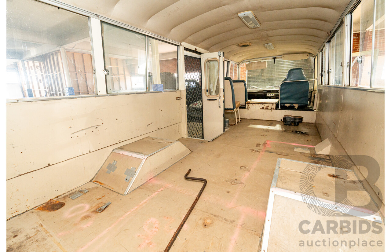 10/1980 Mazda Parkway 26 Diesel Light Bus TA3H4F 2d Bus White / Blue - Holden Red Motor Converted