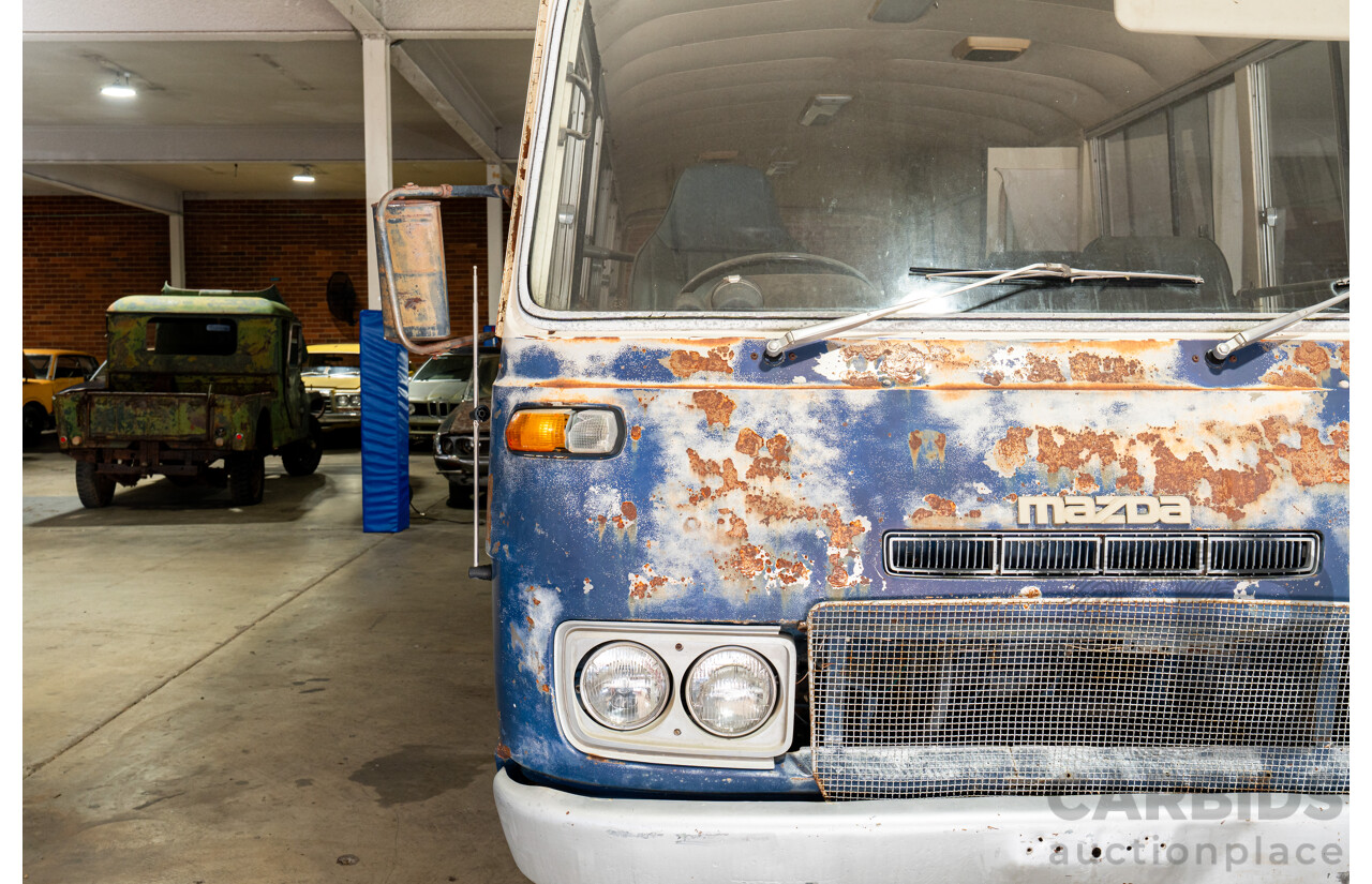 10/1980 Mazda Parkway 26 Diesel Light Bus TA3H4F 2d Bus White / Blue - Holden Red Motor Converted