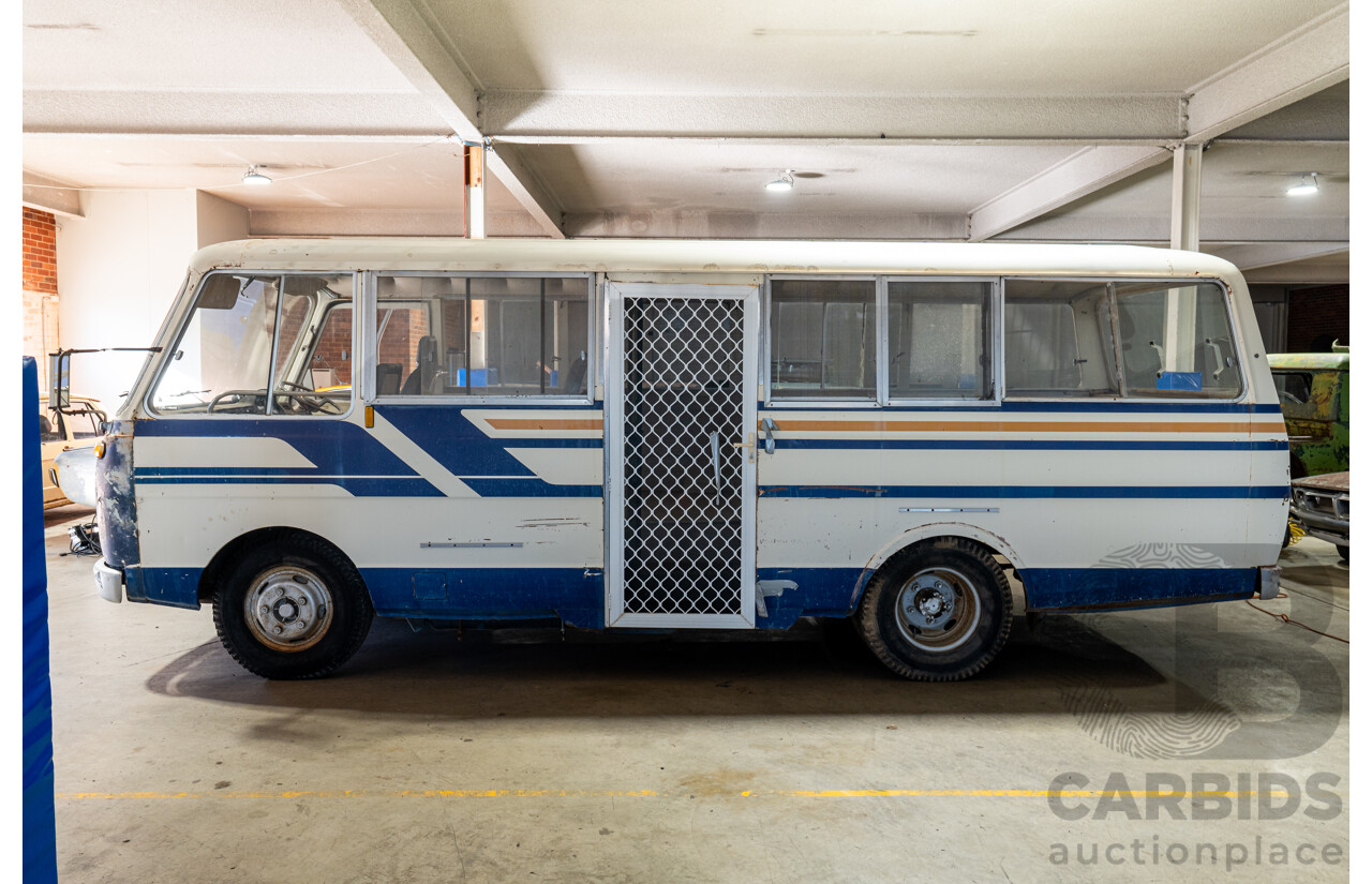 10/1980 Mazda Parkway 26 Diesel Light Bus TA3H4F 2d Bus White / Blue - Holden Red Motor Converted
