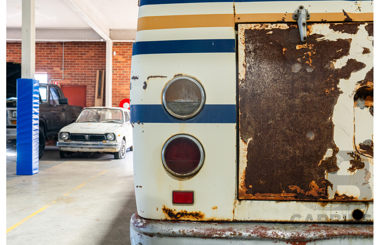 10/1980 Mazda Parkway 26 Diesel Light Bus TA3H4F 2d Bus White / Blue - Holden Red Motor Converted