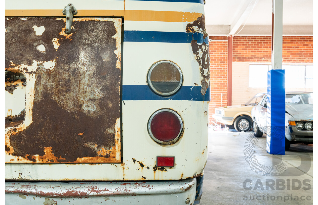 10/1980 Mazda Parkway 26 Diesel Light Bus TA3H4F 2d Bus White / Blue - Holden Red Motor Converted