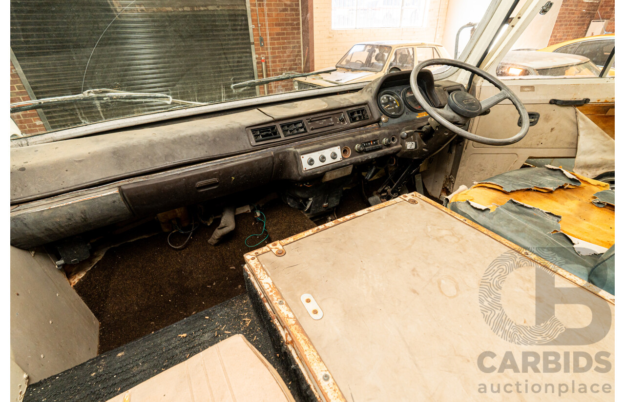 10/1980 Mazda Parkway 26 Diesel Light Bus TA3H4F 2d Bus White / Blue - Holden Red Motor Converted